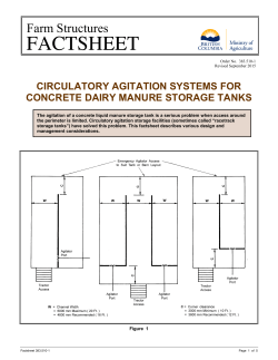 Circulatory Agitation Systems for Dairy Manure Storage Tanks