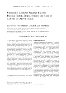 Successive Granitic Magma Batches During Pluton Emplacement