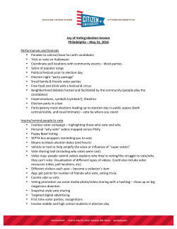 Joy of Voting Philadelphia Ideas