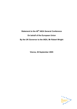Statement to the 49th IAEA General Conference on behalf of the