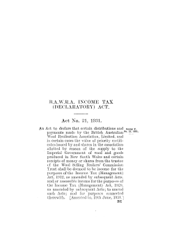 B.A.W.R.A. INCOME TAX (DECLARATORY) ACT