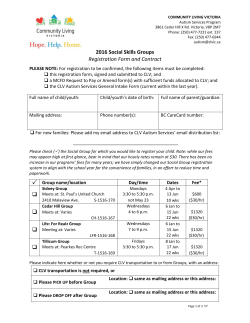2016 Social Skills Groups Registration Form and Contract