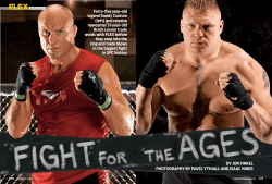 Forty-five year-old legend Randy Couture (left) and relative