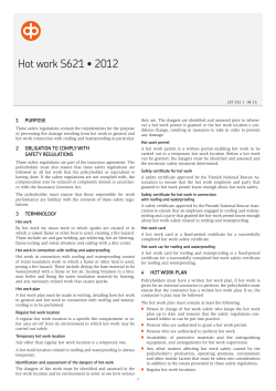 Hot work S621 2012