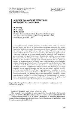 surface roughness effects on microparticle adhesion