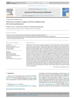 Detection of motor imagery of brisk walking from