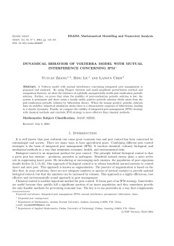 Dynamical behavior of Volterra model with mutual interference