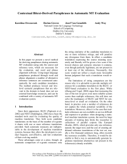 Contextual Bitext-Derived Paraphrases in Automatic MT Evaluation