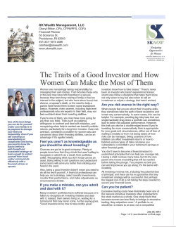 The Traits of a Good Investor and How Women Can Make the Most