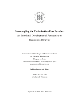 Disentangling the Victimization-Fear Paradox: An