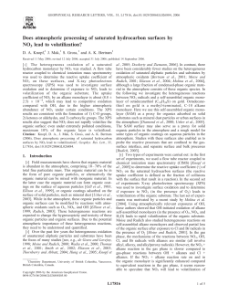Does atmospheric processing of saturated hydrocarbon surfaces by