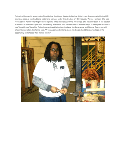 Catherine Hubbard is a graduate of the Guthrie Job Corps