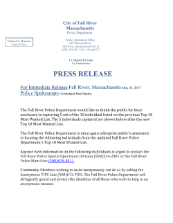 Press Release - Fall River Police Department