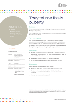 They tell me this is puberty