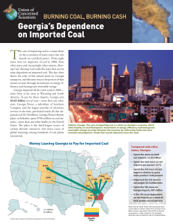 Georgia`s Dependence on Imported Coal