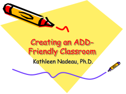 Creating an ADD-friendly Classroom for All Students