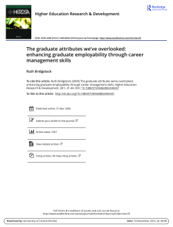 The graduate attributes we`ve overlooked
