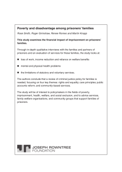 Poverty and disadvantage among prisoners` families