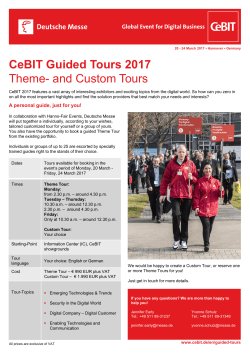 CeBIT Guided Tours 2017 Theme