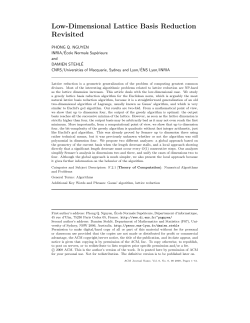 Low-Dimensional Lattice Basis Reduction Revisited