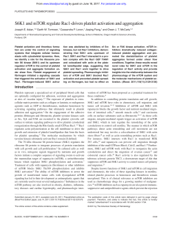 S6K1 and mTOR regulate Rac1-driven platelet