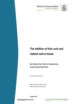 The addition of folic acid and iodised salt to bread