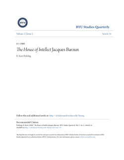 The House of Intellect Jacques Barzun