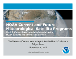 NOAA Current and Future Meteorological Satellite Programs
