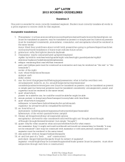ap&reg; latin 2013 scoring guidelines