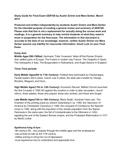 Study Guide for Final Exam GER160 by Austin Grimm and Mara