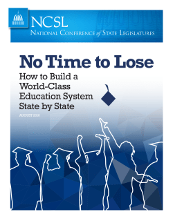 No Time to Lose - National Conference of State Legislatures