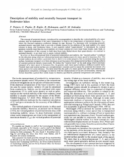Description of stability and neutrally buoyant