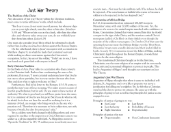 Just War Theory - King of Peace Episcopal Church