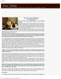 Q and A with Sadhguru