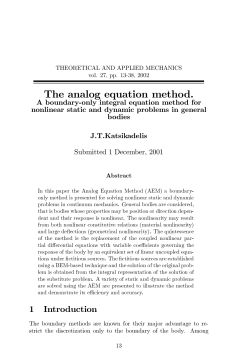 The analog equation method.