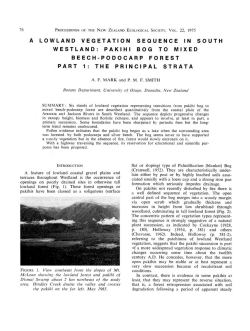 a lowland vegetation sequence in south westland