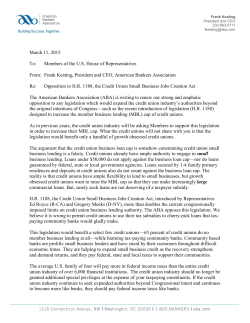 March 11, 2015 To: Members of the U.S. House of Representatives