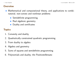 Sum-of-squares (SOS) - Stanford University