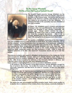 George Whitefield at New England Town