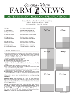 FARM NEWS - Sonoma County Farm Bureau