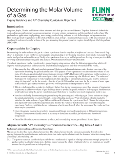 Determining the Molar Volume of a Gas