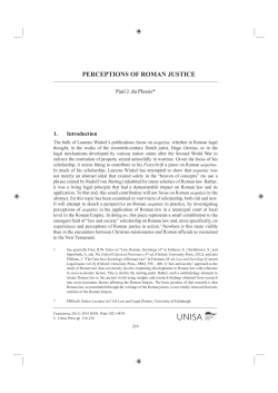 PERCEPTIONS OF ROMAN JUSTICE