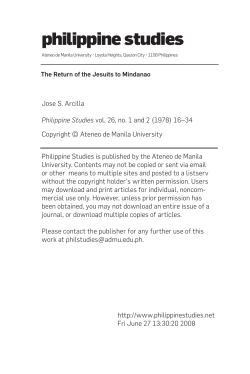 Print this article - Philippine Studies