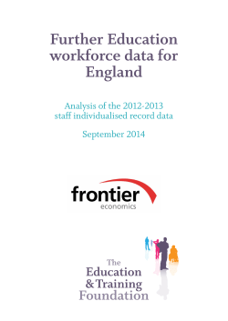Further Education workforce data for England