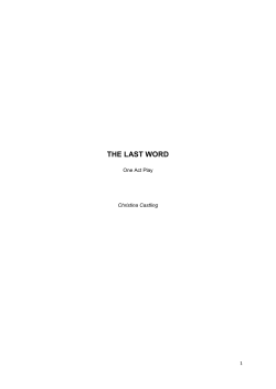 THE LAST WORD - Off The Page Drama