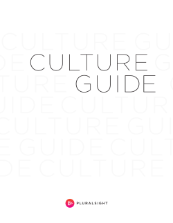Pluralsight Culture Guide