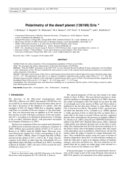 Polarimetry of the dwarf planet (136199) Eris