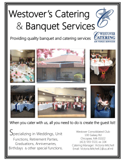 Catering Brochure - Westover Services