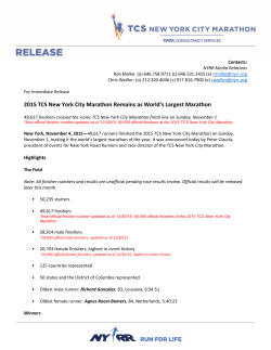2015 TCS New York City Marathon Remains as World`s Largest