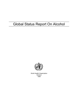 Global Status Report On Alcohol